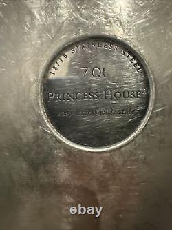 Maison de princesse en acier inoxydable 18/10, rôtissoire ovale de 7 litres avec couvercle endommagé