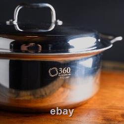 Marmite 360 Cookware en Acier Inoxydable GRAND Modèle de 6 Quarts avec Couvercle TRÈS BON ÉTAT