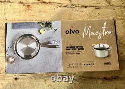 Marmite Alva en Acier Inoxydable Maestro 9,5 24cm 5 Quart Couvercle Belge NEUVE dans sa boîte