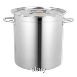 Marmite de 35L/30 Quart avec couvercle en acier inoxydable grande cuisine soupe cuisson importante