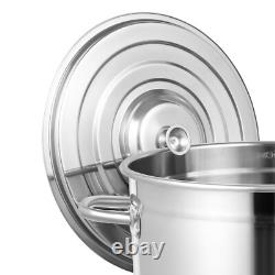 Marmite de 35L/30 Quart avec couvercle en acier inoxydable grande cuisine soupe cuisson importante