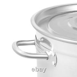 Marmite de 35L/30 Quart avec couvercle en acier inoxydable grande cuisine soupe cuisson importante