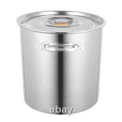 Marmite de 35L/30 Quart avec couvercle en acier inoxydable grande cuisine soupe cuisson importante