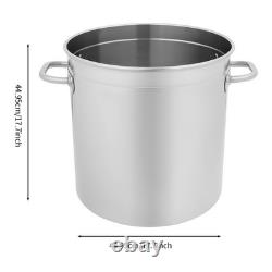Marmite de 78 quarts en acier inoxydable, grande casserole de cuisine pour soupe, grande marmite de cuisson et de cuisson à la vapeur, friteuse