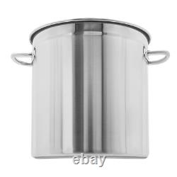 Marmite de 78 quarts en acier inoxydable, grande marmite de cuisine pour soupe, grande casserole pour cuisson à la vapeur et friture