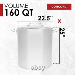 Marmite de cuisson en acier inoxydable Concord 160 quarts 160 quarts