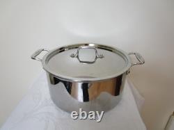 Marmite de cuisson grande All Clad avec couvercle en acier inoxydable 8 quart VGC