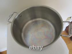 Marmite de cuisson grande All Clad avec couvercle en acier inoxydable 8 quart VGC