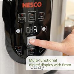 Marmite électrique de mise en conserve sous pression NESCO NPC-9 de 9,5 pintes, en acier inoxydable, commandes numériques