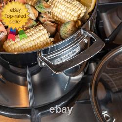 Marmite en Acier Inoxydable 3 Couches, Pot à Soupe de 12 Quart avec Couvercle, Cuisine