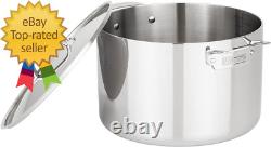 Marmite en Acier Inoxydable 3 Couches, Pot à Soupe de 12 Quart avec Couvercle, Cuisine