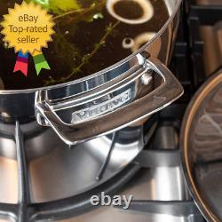 Marmite en Acier Inoxydable 3 Couches, Pot à Soupe de 12 Quart avec Couvercle, Cuisine