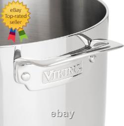 Marmite en Acier Inoxydable 3 Couches, Pot à Soupe de 12 Quart avec Couvercle, Cuisine