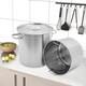 Marmite En Acier Inoxydable 78 Quart Grande Cuisine Soupe Grande Cuisson Vapeur Friteuse