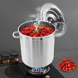 Marmite en Acier Inoxydable 78 Quart Grande Cuisine Soupe Grande Cuisson Vapeur Friteuse