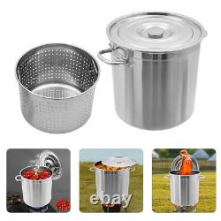 Marmite en Acier Inoxydable 78 Quart Grande Cuisine Soupe Grande Cuisson Vapeur Friteuse