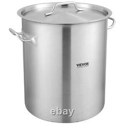 Marmite en acier inoxydable, grande casserole de 42 pintes, casserole de cuisson avec sauce avec
