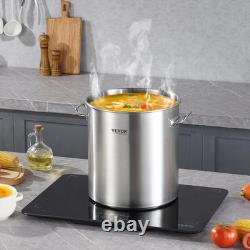 Marmite en acier inoxydable, grande casserole de 53 pintes, casserole de cuisine avec sauce avec