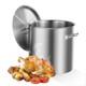 Marmite En Acier Inoxydable, Grande Casserole De Cuisson De 53 Quarts, Casserole Pour Sauces