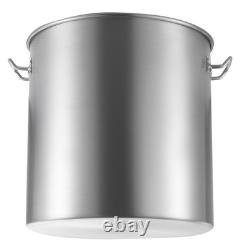 Marmite en acier inoxydable, grande casserole de cuisson de 84 quarts, casserole de cuisine pour sauces