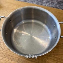 Marmite en acier inoxydable poli D3 à 3 couches All Clad de 7 quarts RARE