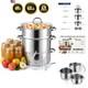 Marmite Extracteur De Jus &agrave; Vapeur 11 Quarts En Acier Inoxydable, St&eacute;rilisateur &agrave; Vapeur Pour Fruits Et L&eacute;gumes