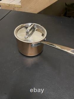 Martha par Martha Stewart Casserole en acier inoxydable de 2 pintes avec couvercle en cuivre, neuve