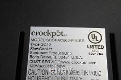 Mijoteuse en acier inoxydable CrockPot SCCPAC608-P-S-BR 6 litres programmable