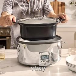 Mijoteuse numérique en acier inoxydable avec revêtement céramique antiadhésif, 7 quarts (6,6 L), neuve en promotion