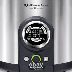 Mise en conserve numérique automatique élégante en acier inoxydable de 17 quarts avec guide de recettes