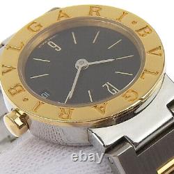 Montres BVLGARI Bvlgari Bvlgari BB23SGD cadran noir en acier inoxydable/or jaune Quartz