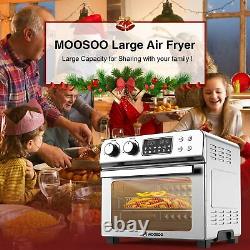 Moosoo 24 Quart/6 Tranches 1700w Air Fryer Grille-pain Four En Acier Inoxydable Huile Moins