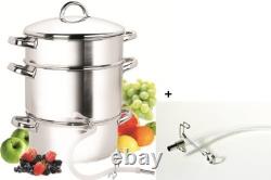 Moulin à jus de fruits en acier inoxydable de 28 cm, 11 quarts, multi-pot argenté