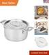 Multipot En Acier Inoxydable Polyvalent De 6 Quarts Avec Couvercle &agrave; &eacute;goutter, R&eacute;sistant Au Four Jusqu'&agrave; 600&deg;f