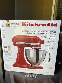 New Kitchen Aid Artisan Series 5 Quart Tilt-head Stand Mixer Empire Red