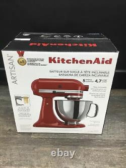 New Kitchenaid 5 Quart Tilt-head Stand Mixer, Empire Red Ksm150pser