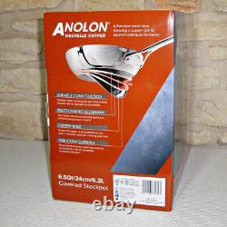 Nouveau ? Anolon 77275 Nouvelle Cuivre Acier Inoxydable Marmite Couvert de 6½-quarts