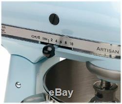 Nouveau Kitchenaid Batteur Sur Socle Inclinable 5 Pintes Ksm150psgb Artisan Glacier Blue