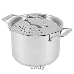 Nouveau Multipot All-Clad Simply Strain en Acier Inoxydable avec Couvercle Filtrant, 8 Quarts
