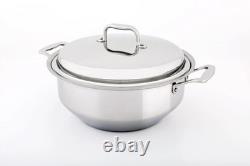 Nouveau couvercle pour marmite gourmet en acier inoxydable 6 quarts 360 Cookware, fabriqué aux États-Unis