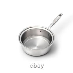 Nouvelle casserole en acier inoxydable 2 quarts avec couvercle de 360 Cookware