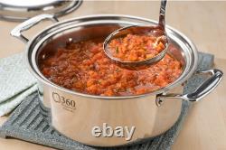 Nouvelle marmite en acier inoxydable de 4 quarts avec couvercle 360 Cookware