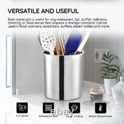 OCS Parts lot de 6 casseroles bain-marie en acier inoxydable de 8,25 pintes 9-5/8 x 7-3/8