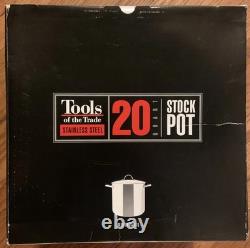 Outils du Métier Casserole en Acier Inoxydable de 20 Quarts avec Couvercle en Verre NIB