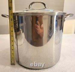 Outils du métier faitout en acier inoxydable de 20 quarts avec couvercle en verre HF40720