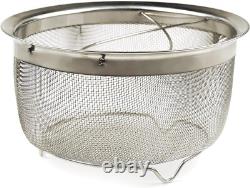 Passoire en acier inoxydable 3/4 avec poignées pliantes, lavable au lave-vaisselle