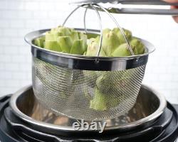 Passoire en acier inoxydable 3/4 avec poignées pliantes, lavable au lave-vaisselle