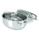 Plat De Rôtissage Ovale à 3 Couches, 8,5 Quarts, Ustensiles De Cuisine En Acier Inoxydable Avec Couvercle