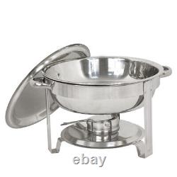 Plateau complet en acier inoxydable de 5 litres pour buffet et traiteur, lot de 6.