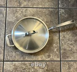 Poêle Sauté Made In Cookware en Acier Inoxydable de 3,5 QT avec Couvercle Fabriqué en Italie